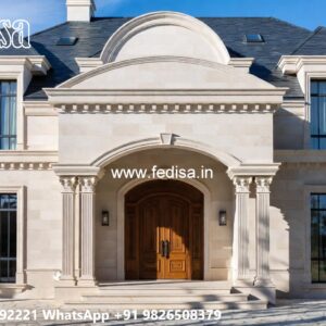 Luxury Classic Living Room Single Floor House Plans No-6728