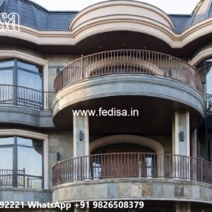 Villa Courtyard Design 2nd Floor House Design With Balcony No-6737
