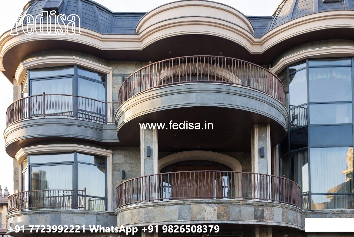 Villa Courtyard Design 2nd Floor House Design With Balcony No-6737
