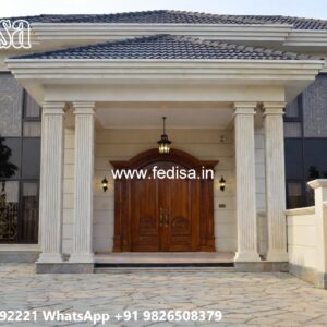 Classic Villa Front Elevation Design 1500 Square Feet House Plan No-6748