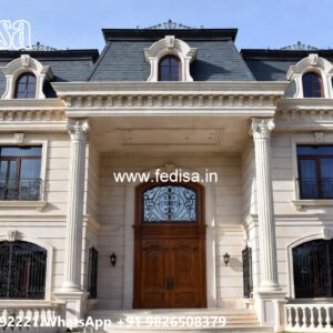Vintage Villa Style Two Room House Design No-6839