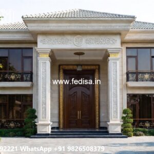 Villa With Columns Design Square House Design No-6844