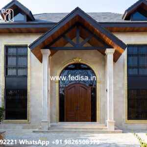 Heritage Style Villa Exterior Ground Floor Design No-6846