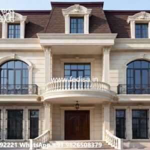 Neoclassical Villa Facade Small Villa Design No-6964