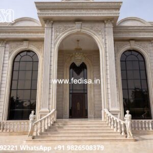 Classic Front Elevation First Floor Plan With Balcony No-7012