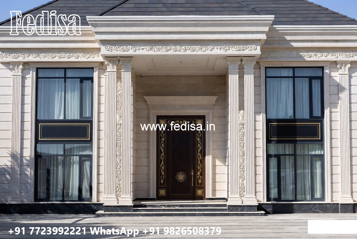 Classic House Front Elevation Design House Plans With Attached Guest House No-7034
