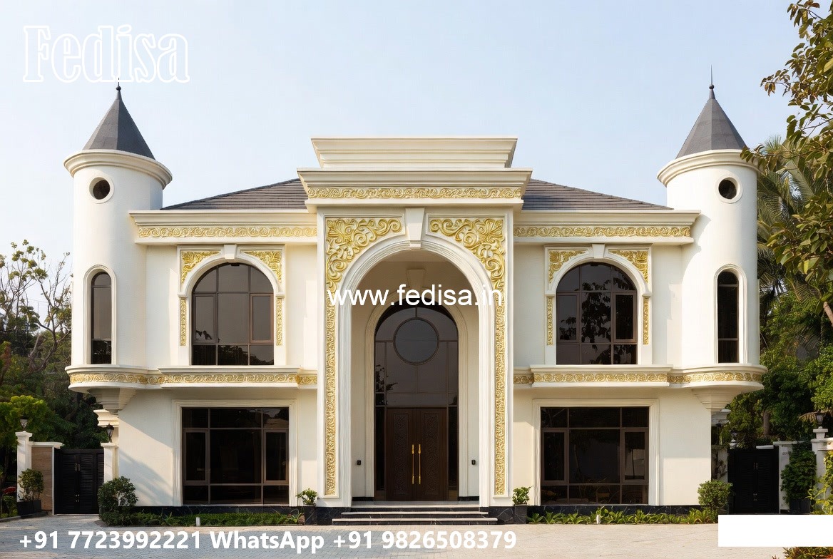 Classic Villa Interior Simple Bungalow House Design With Terrace No-7093