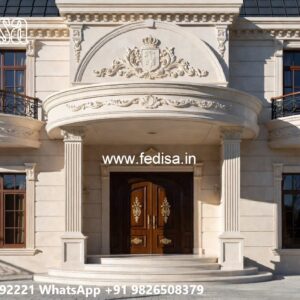 Elegant Classic Villa Interior Ideas Corner Lot House Design No-7112