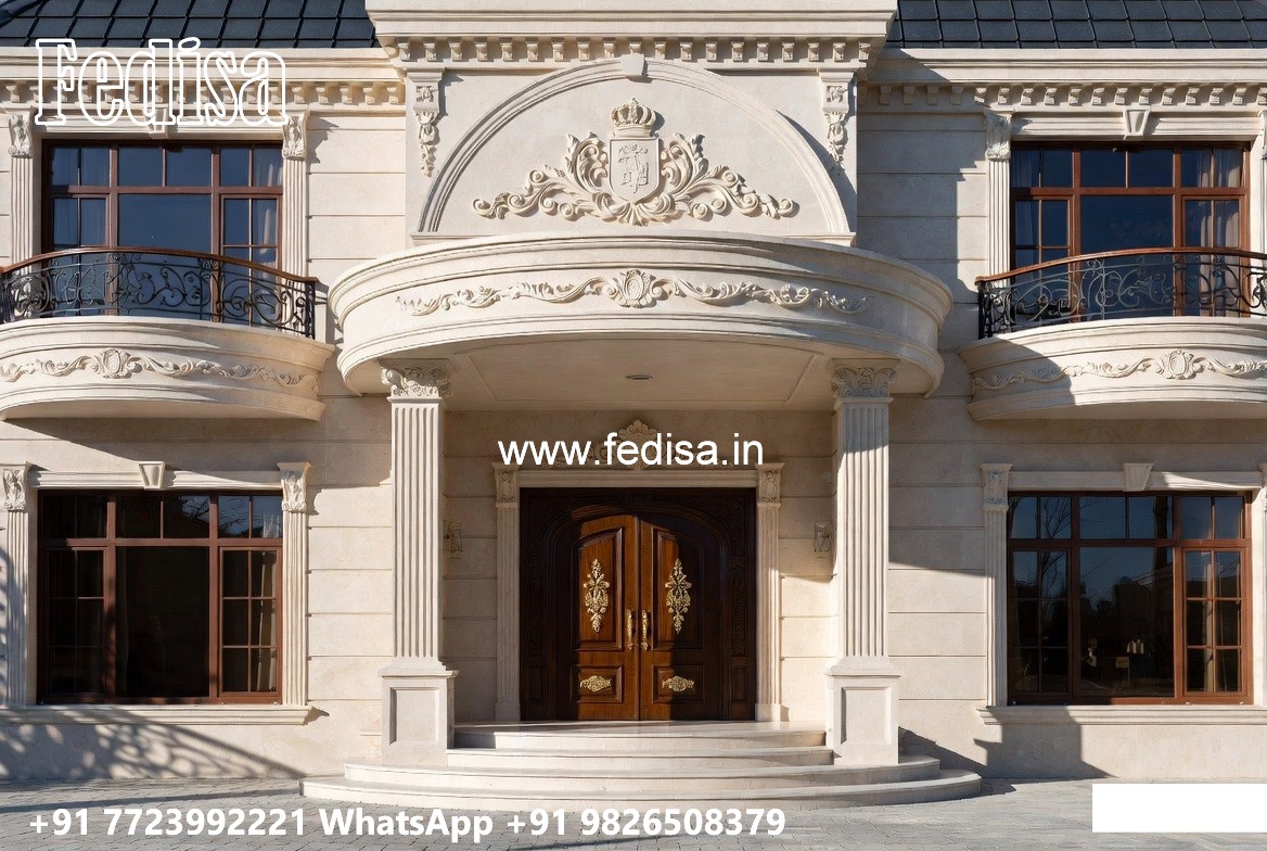 Elegant Classic Villa Interior Ideas Corner Lot House Design No-7112