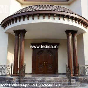 House With Columns Exterior Rectangular House Design No-7136