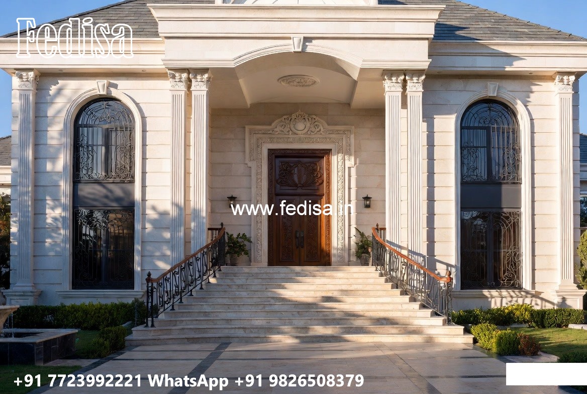 Heritage Style Villa Exterior Modern Courtyard House Plans No-7212