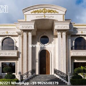 Marble Flooring Villa Design U Shaped House Plans With Courtyard No-7221