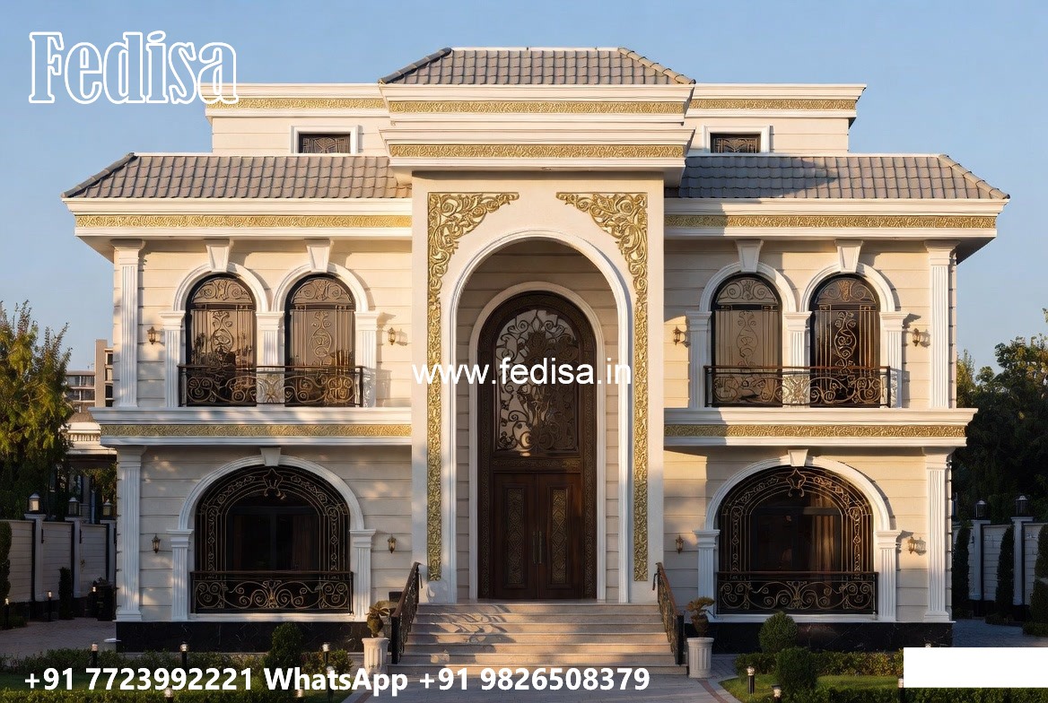 Stone Finish Home Exterior South Facing House Plan With Car Parking No-7298