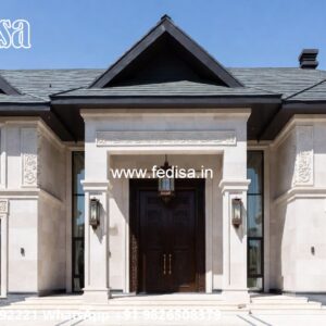 Elegant Classic Home Exterior Ideas Single Story House Front Design No-7320
