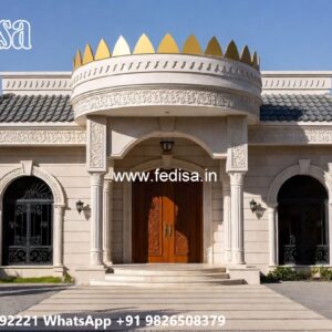Classic Villa Exterior Bungalow House Design With Terrace No-7329
