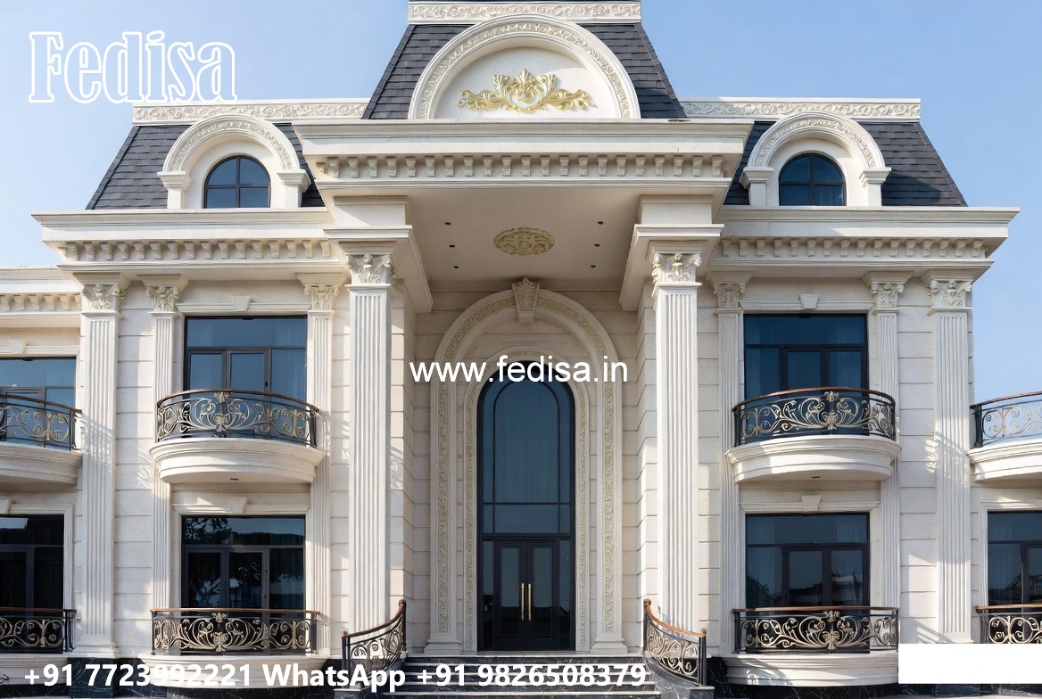 Villa Courtyard Design 4 Bedroom Farmhouse Plans No-7347