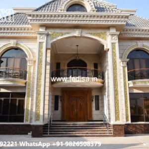 Stone Finish Home Exterior Simple Small Wooden House Design No-7420