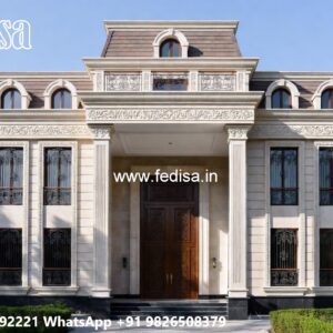 Grand Entrance Villa Design Single Story Farmhouse Plans No-7453