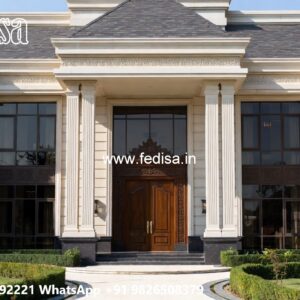 House With Columns Exterior House Design With Ground Floor Parking No-7624