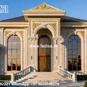 Luxury Front Elevation Villa Duplex House Floor Plan No-7699