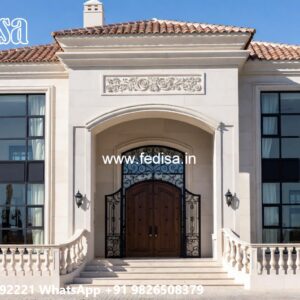 Fountain Garden Villa House Plan Design 3 Bedroom No-7714