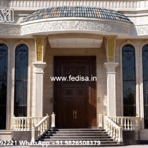 Classic Villa Exterior Twin House Plans No-7817