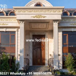 Heritage Style Villa Exterior 3 Bedroom Bungalow Design No-7822