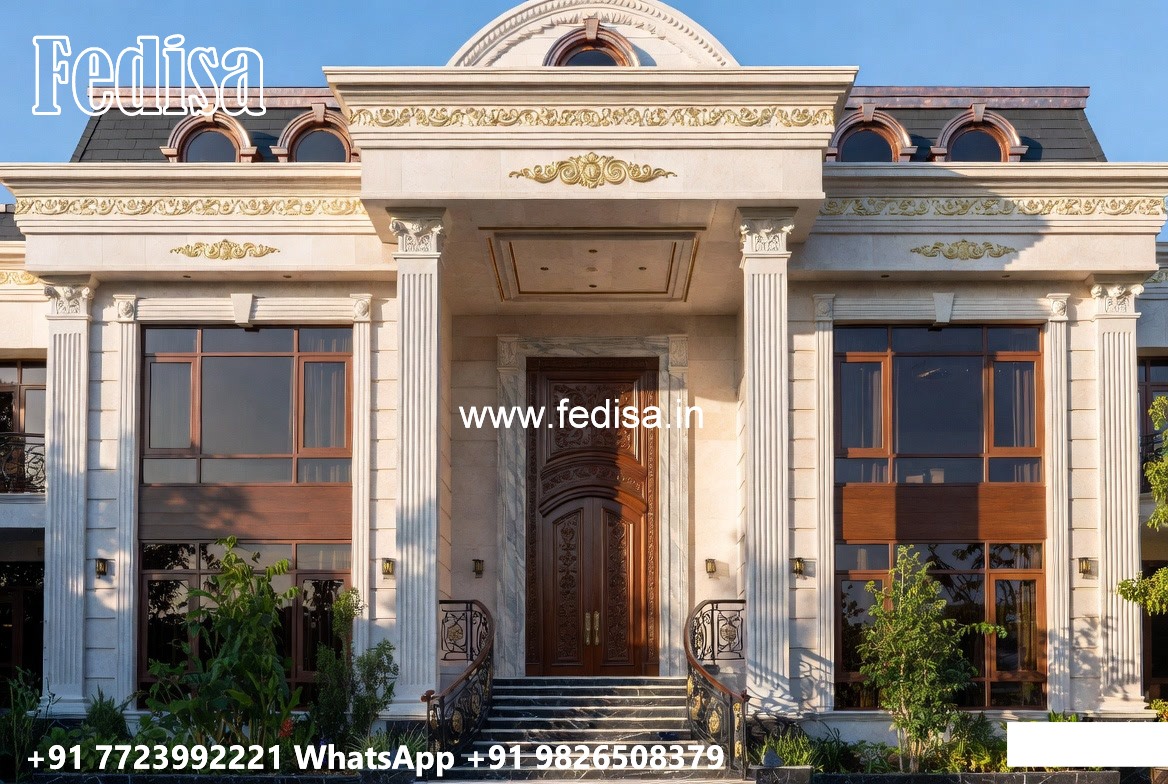 Heritage Style Villa Exterior 3 Bedroom Bungalow Design No-7822
