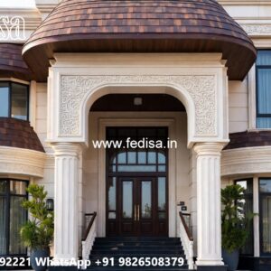 Marble Flooring Villa Design Courtyard Home Plans No-7831