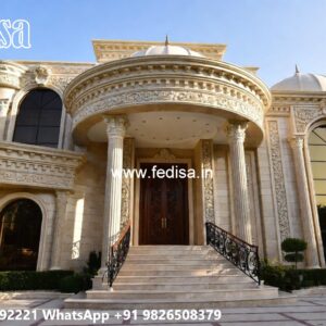 Stone Finish Home Exterior Simple House Layout No-7908