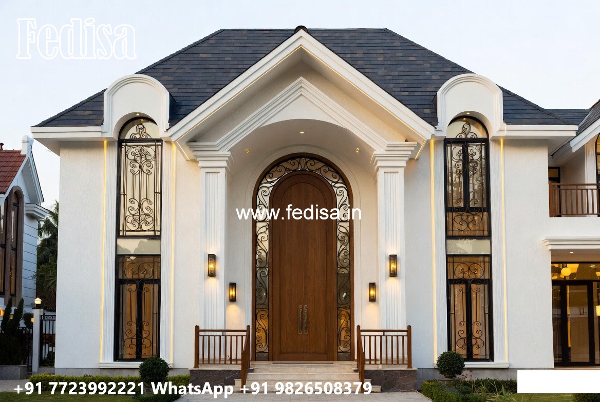 Classic Home Exterior Design 6 Bhk House Design No-7935