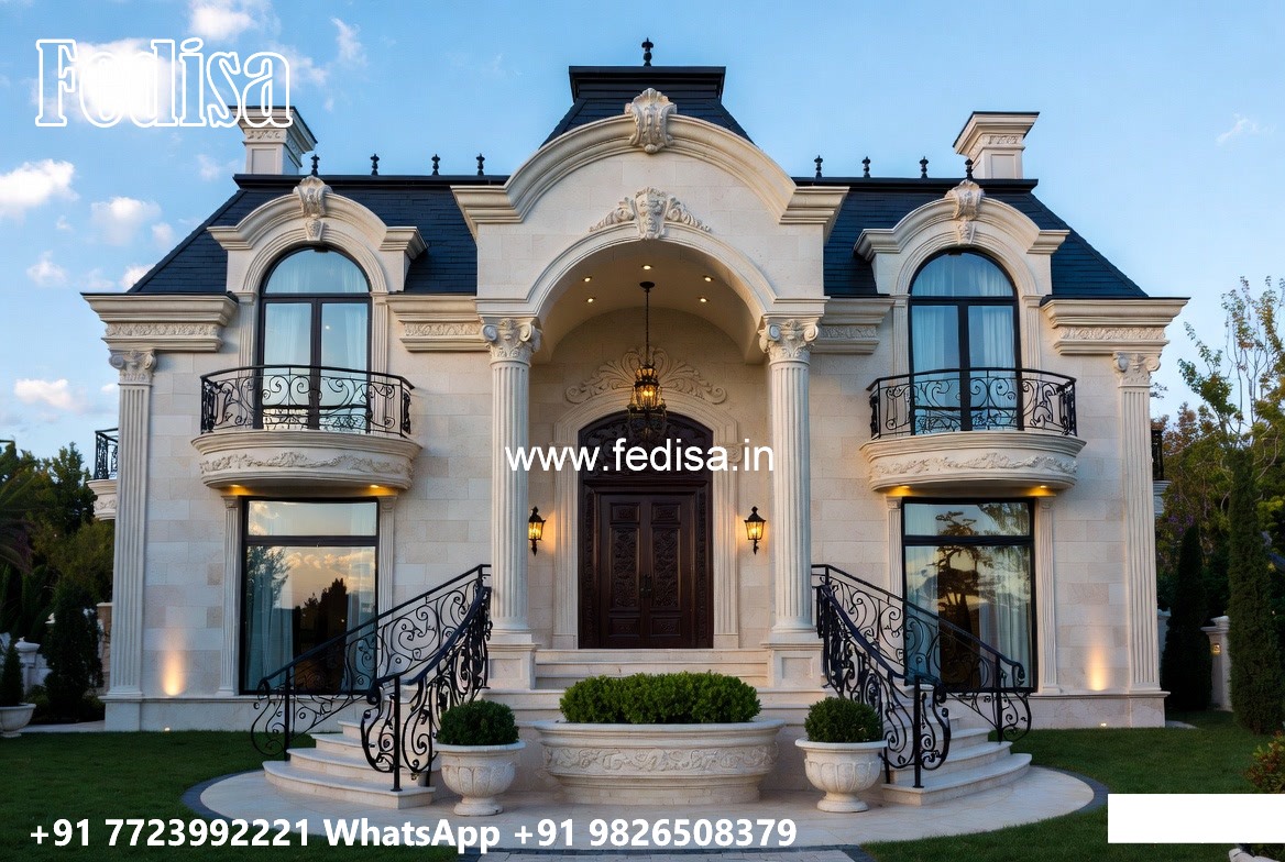 Traditional House Facade L Shaped 3 Bedroom House Plans No-8024