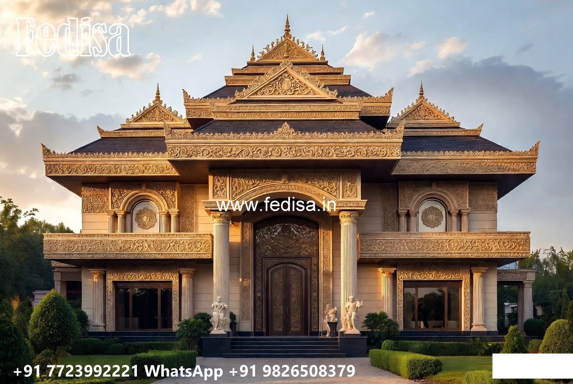 Grand Entrance Villa Design Tiny House Plans No-8063