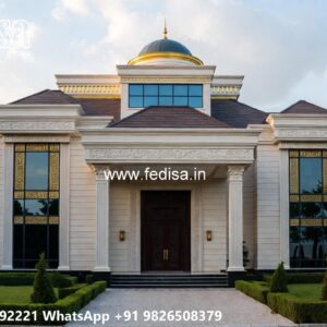 Luxury Front Elevation Villa House Plan Design No-8065