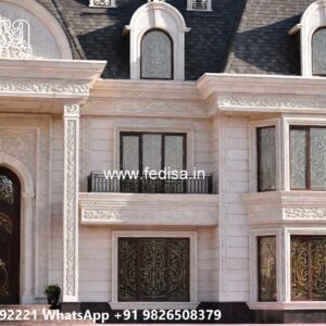 Heritage Style Villa Exterior Farmhouse Plans No-8066