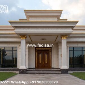 Traditional Interior Design Single Floor House Front Design No-8116