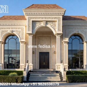 Backyard Classic Home Design Indian House Design Front View No-8126