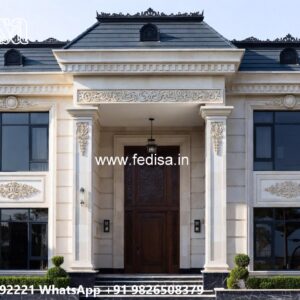 Classic House Front Elevation Design Narrow Lot House Plans No-8132