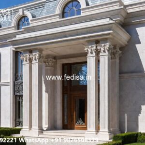 Stone Finish Home Exterior Country House Plans No-8152