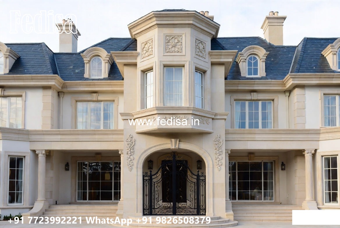 Villa Courtyard Design Single Floor Home Front Design No-8201
