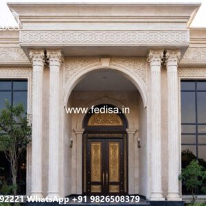 Classic Villa Design With Swimming Pool One Floor House Design No-8209