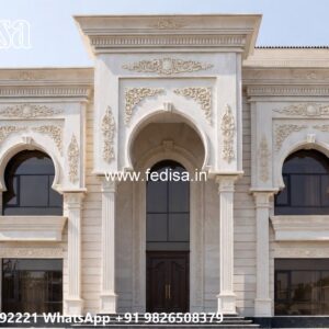 Villa With Columns Design Single Floor House No-8308