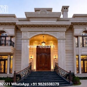 Front Yard Classic Home 3 Story House Plans No-8407