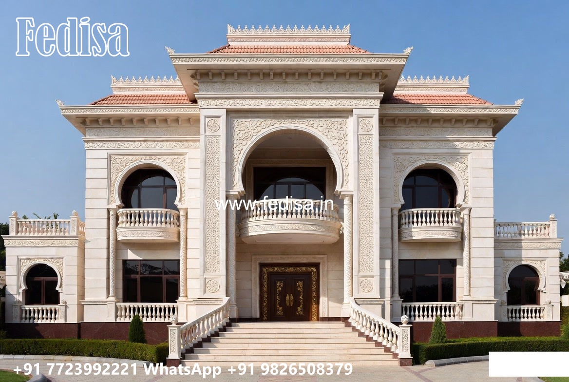 Classic Villa Exterior Single Bedroom House Plans Indian Style No-8427