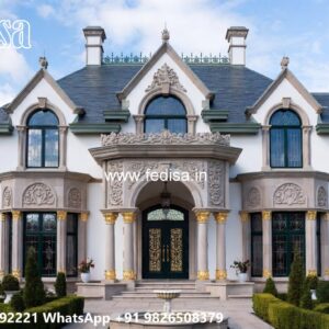 Luxury Front Elevation Villa Farnsworth House Plan No-8431