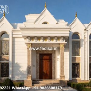 Classic Front Elevation Single Storey House Plans No-8514