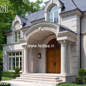 Heritage Style Villa Exterior 2.5 Marla House Design No-8554