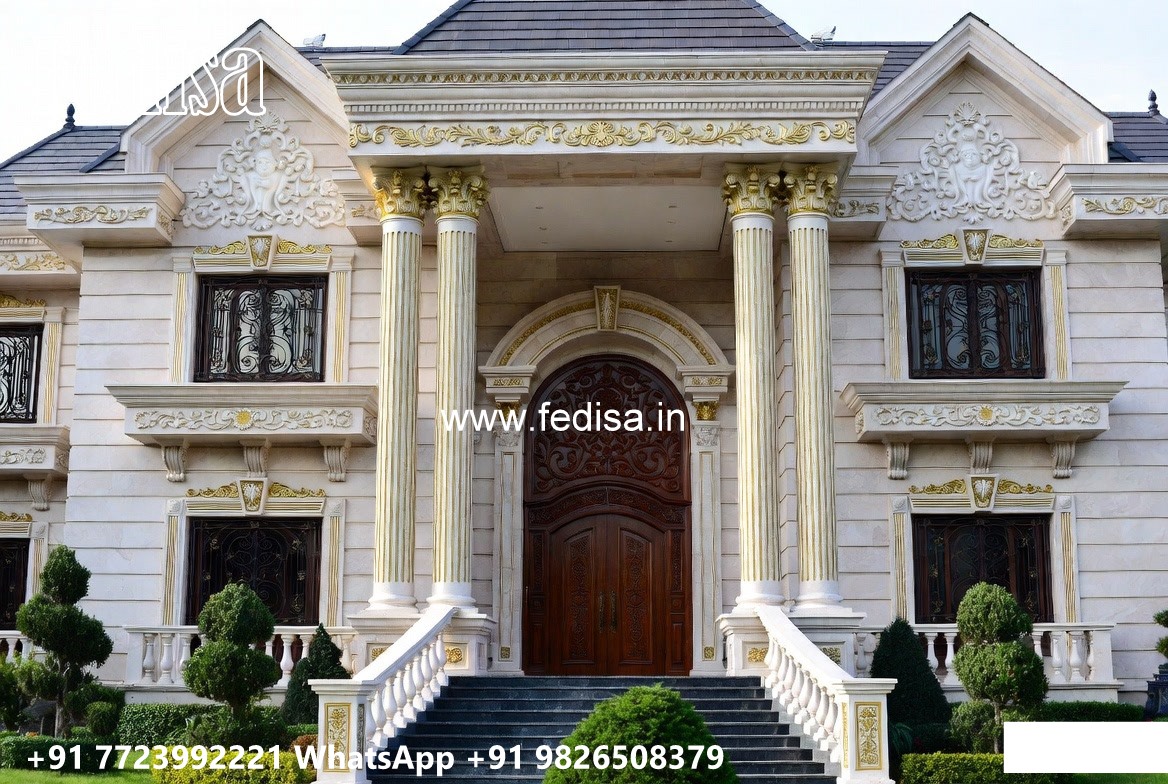 Classic Villa Garden Design 3500 Sq Ft House No-8565