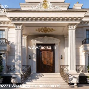 Neoclassical Villa Facade Small Budget House No-8672