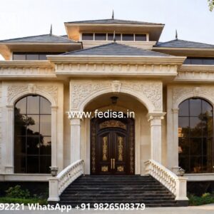 Neoclassical Villa Facade Small Cottage Design No-8794